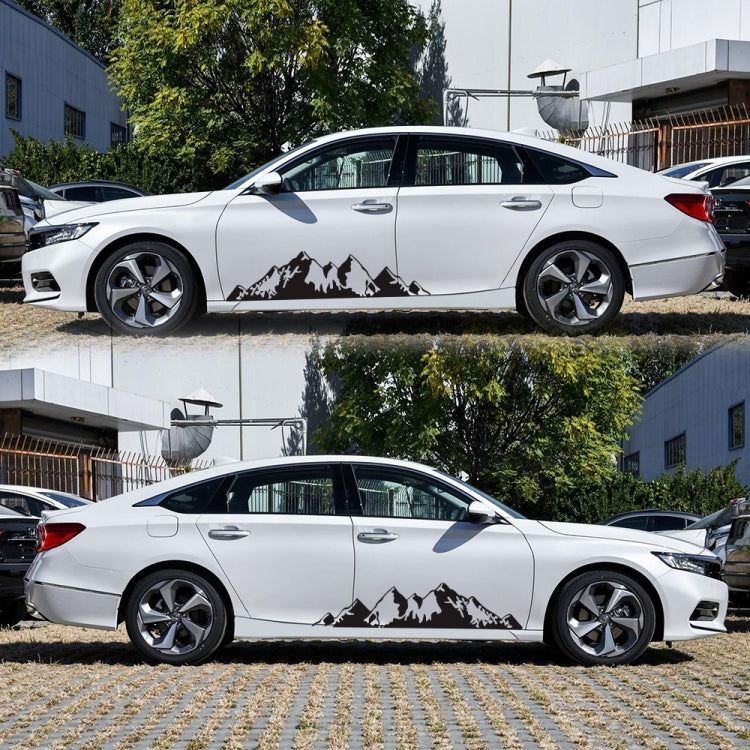 2 PCS/Set D-750 Mountain Pattern Car Modified Decorative Sticker(Black) - Decorative Sticker by buy2fix | Online Shopping UK | buy2fix