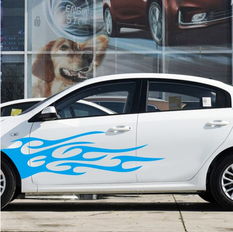 2 PCS/Set D-751 Flame Pattern Car Modified Decorative Sticker(Blue) - Decorative Sticker by buy2fix | Online Shopping UK | buy2fix