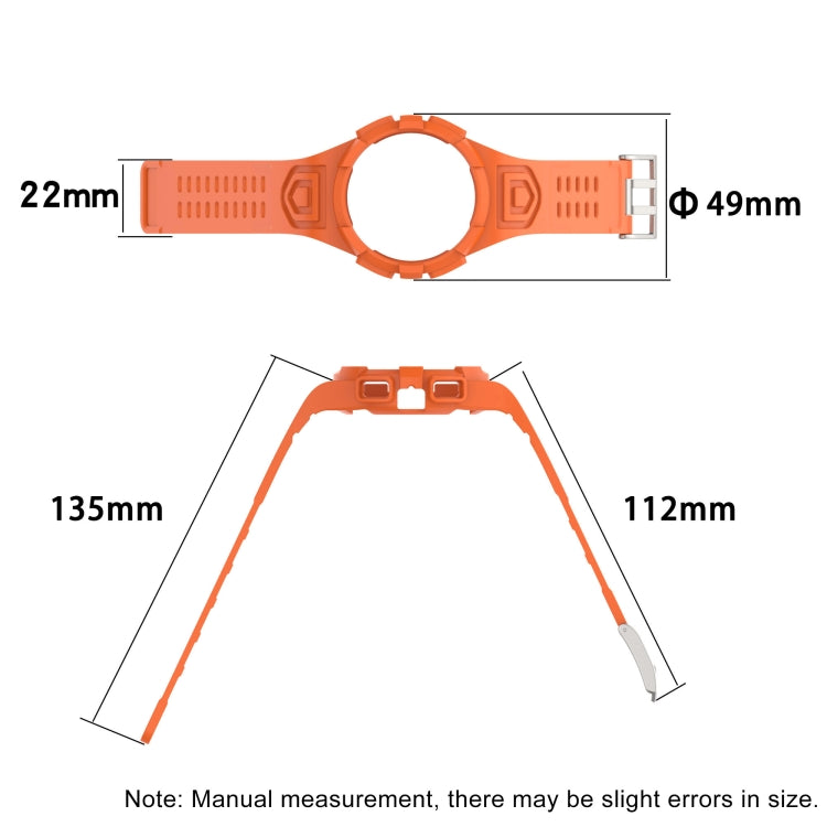 For Samsung Galaxy Watch4 Classic 46mm Silicone Integrated Watch Band(Black) - Watch Bands by buy2fix | Online Shopping UK | buy2fix
