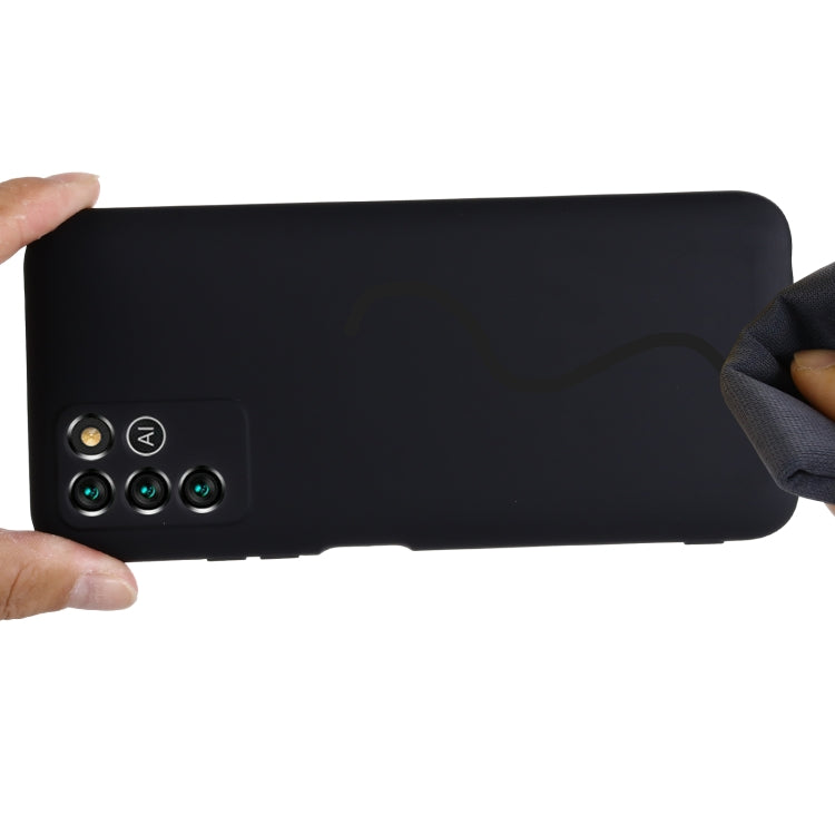 For ZTE V30 Vita Pure Color Liquid Silicone Shockproof Full Coverage Phone Case(Black) - ZTE Cases by buy2fix | Online Shopping UK | buy2fix