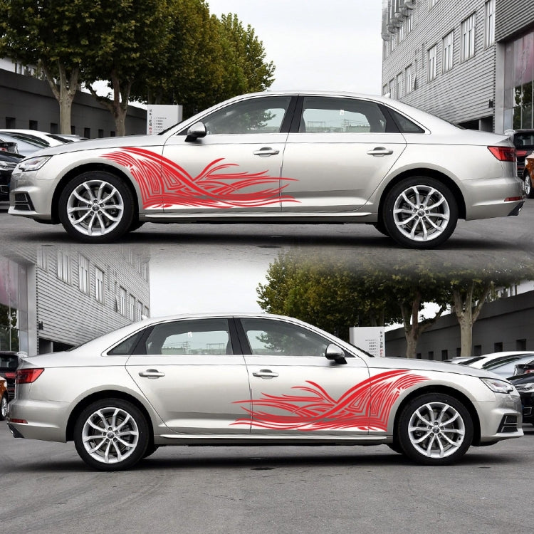2 PCS/Set D-752 Lines Pattern Car Modified Decorative Sticker(Red) - Decorative Sticker by buy2fix | Online Shopping UK | buy2fix