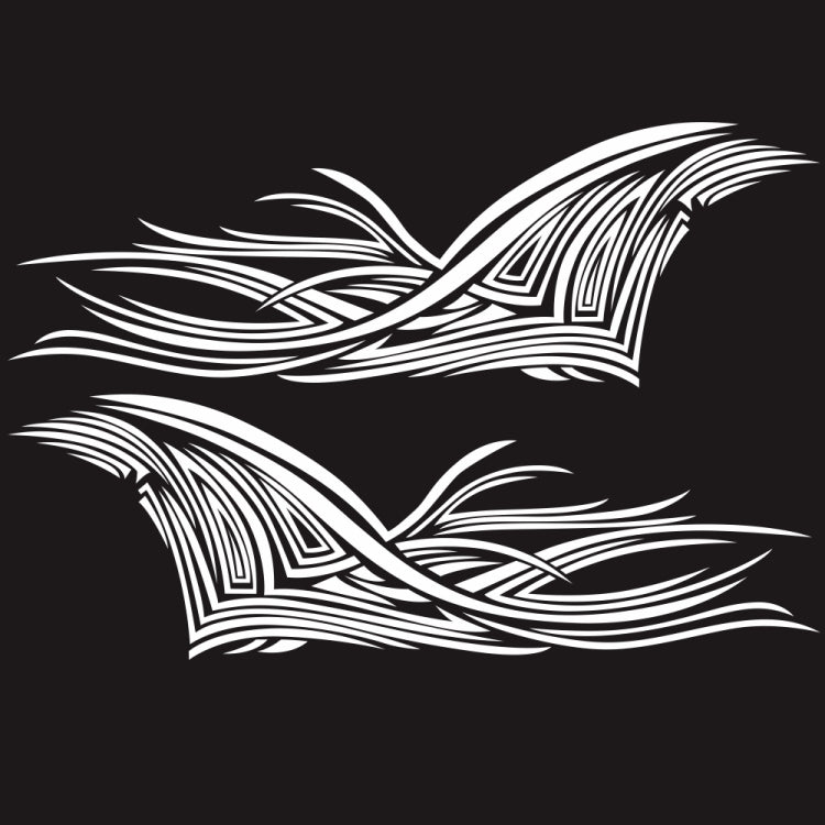 2 PCS/Set D-752 Lines Pattern Car Modified Decorative Sticker(White) - Decorative Sticker by buy2fix | Online Shopping UK | buy2fix