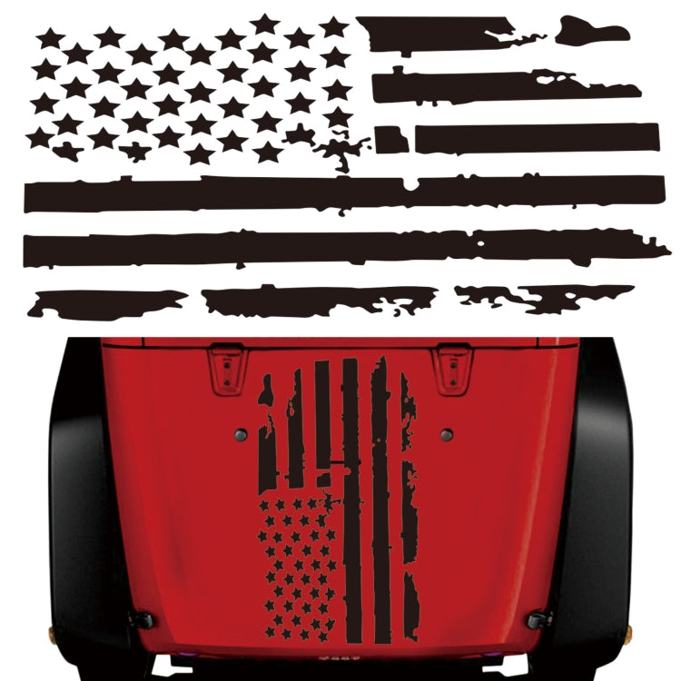 D-778 American Flag Pattern Car Modified Decorative Sticker(Black) - Decorative Sticker by buy2fix | Online Shopping UK | buy2fix