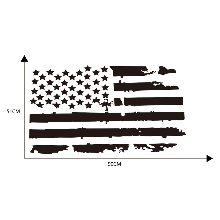 D-778 American Flag Pattern Car Modified Decorative Sticker(Black) - Decorative Sticker by buy2fix | Online Shopping UK | buy2fix