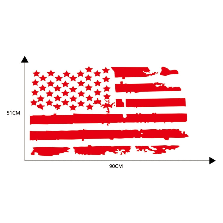 D-778 American Flag Pattern Car Modified Decorative Sticker(Red) - Decorative Sticker by buy2fix | Online Shopping UK | buy2fix
