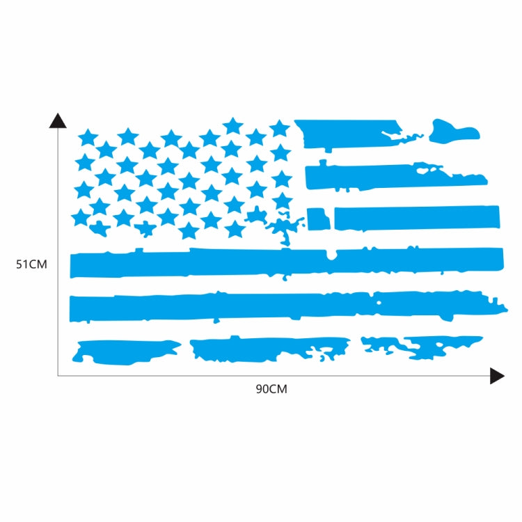 D-778 American Flag Pattern Car Modified Decorative Sticker(Blue) - Decorative Sticker by buy2fix | Online Shopping UK | buy2fix