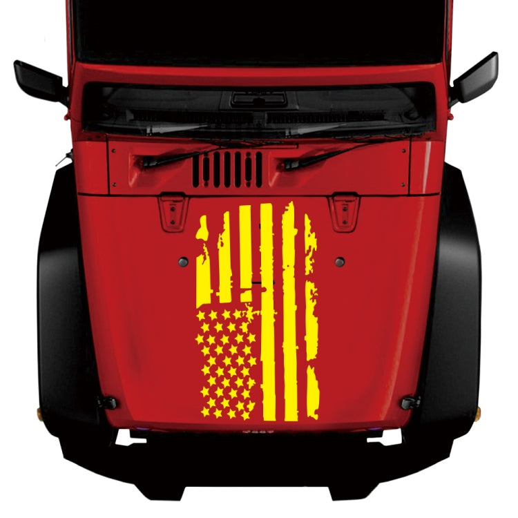 D-778 American Flag Pattern Car Modified Decorative Sticker(Yellow) - Decorative Sticker by buy2fix | Online Shopping UK | buy2fix