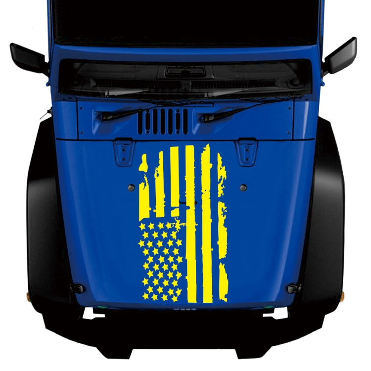 D-778 American Flag Pattern Car Modified Decorative Sticker(Yellow) - Decorative Sticker by buy2fix | Online Shopping UK | buy2fix