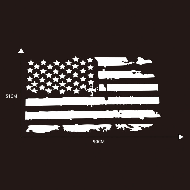 D-778 American Flag Pattern Car Modified Decorative Sticker(White) - Decorative Sticker by buy2fix | Online Shopping UK | buy2fix