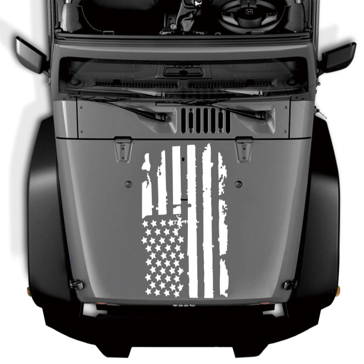 D-778 American Flag Pattern Car Modified Decorative Sticker(White) - Decorative Sticker by buy2fix | Online Shopping UK | buy2fix