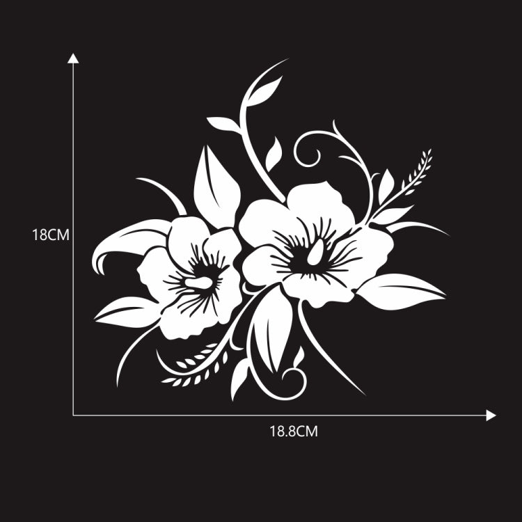 D-798 Flowers Bloom Pattern Car Modified Decorative Sticker(White) - Decorative Sticker by buy2fix | Online Shopping UK | buy2fix