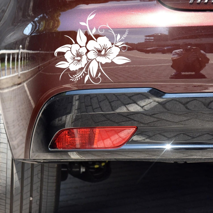 D-798 Flowers Bloom Pattern Car Modified Decorative Sticker(White) - Decorative Sticker by buy2fix | Online Shopping UK | buy2fix