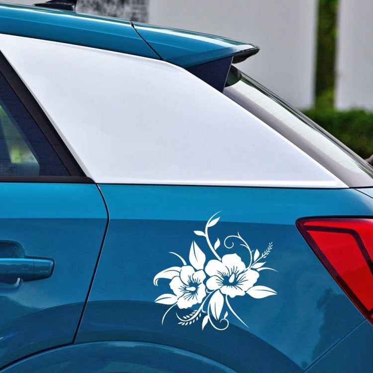D-798 Flowers Bloom Pattern Car Modified Decorative Sticker(White) - Decorative Sticker by buy2fix | Online Shopping UK | buy2fix