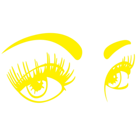D-821 Beauty Eyes Pattern Car Modified Decorative Sticker(Yellow) by buy2fix