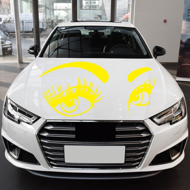 D-821 Beauty Eyes Pattern Car Modified Decorative Sticker(Yellow) - Decorative Sticker by buy2fix | Online Shopping UK | buy2fix