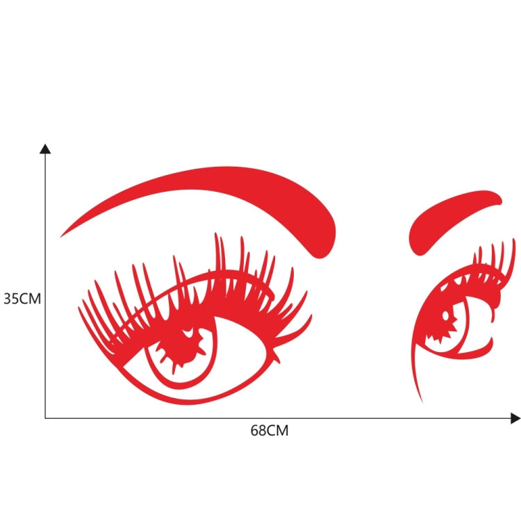D-821 Beauty Eyes Pattern Car Modified Decorative Sticker(Red) - Decorative Sticker by buy2fix | Online Shopping UK | buy2fix
