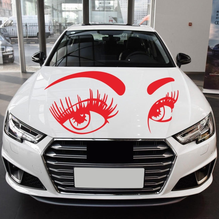 D-821 Beauty Eyes Pattern Car Modified Decorative Sticker(Red) - Decorative Sticker by buy2fix | Online Shopping UK | buy2fix