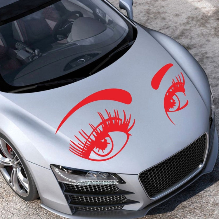 D-821 Beauty Eyes Pattern Car Modified Decorative Sticker(Red) - Decorative Sticker by buy2fix | Online Shopping UK | buy2fix