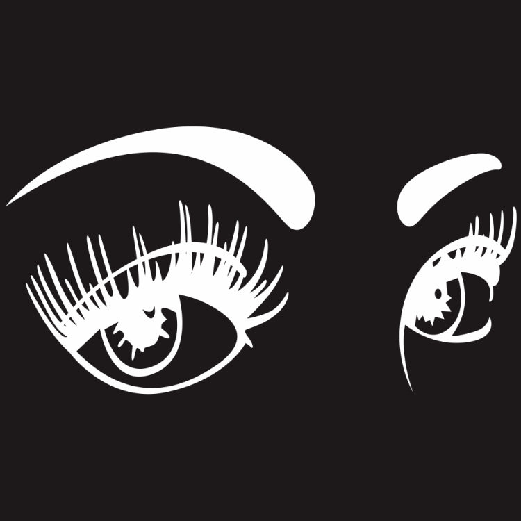 D-821 Beauty Eyes Pattern Car Modified Decorative Sticker(White) - Decorative Sticker by buy2fix | Online Shopping UK | buy2fix