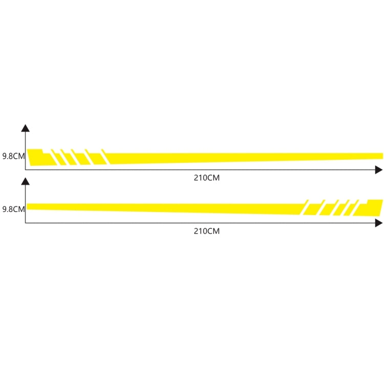 2 PCS/Set D-854 Stripe Pattern Car Modified Decorative Sticker(Yellow) - Decorative Sticker by buy2fix | Online Shopping UK | buy2fix