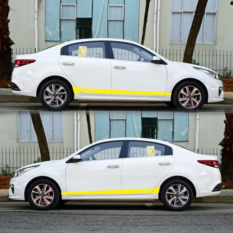 2 PCS/Set D-854 Stripe Pattern Car Modified Decorative Sticker(Yellow) - Decorative Sticker by buy2fix | Online Shopping UK | buy2fix