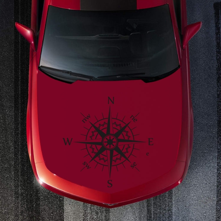 D-863 Compass Pattern Car Modified Decorative Sticker(Black) - Decorative Sticker by buy2fix | Online Shopping UK | buy2fix