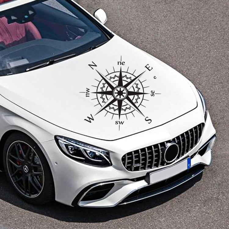 D-863 Compass Pattern Car Modified Decorative Sticker(Black) - Decorative Sticker by buy2fix | Online Shopping UK | buy2fix