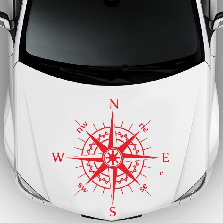 D-863 Compass Pattern Car Modified Decorative Sticker(Red) - Decorative Sticker by buy2fix | Online Shopping UK | buy2fix