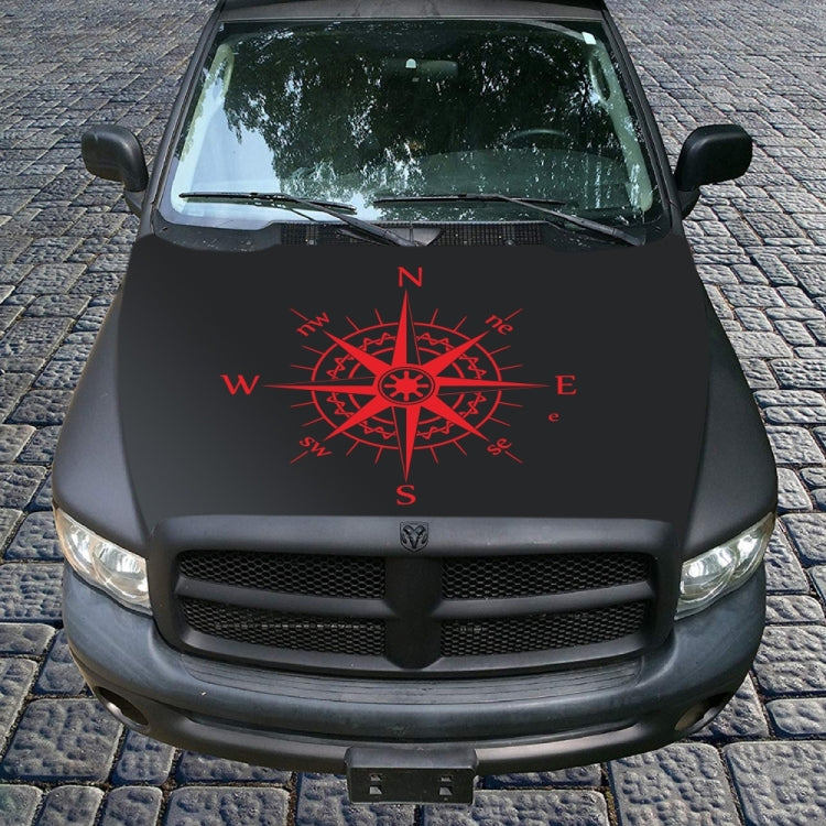 D-863 Compass Pattern Car Modified Decorative Sticker(Red) - Decorative Sticker by buy2fix | Online Shopping UK | buy2fix