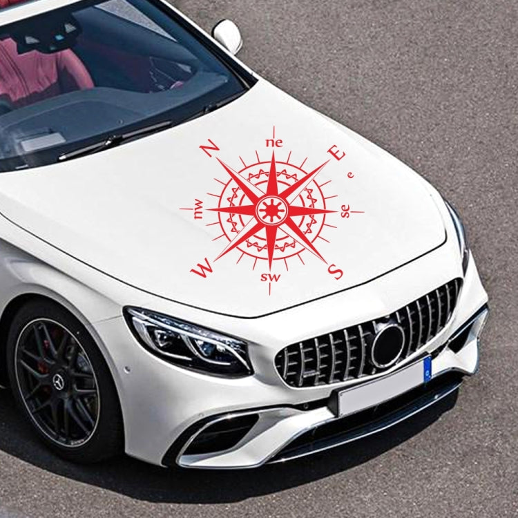 D-863 Compass Pattern Car Modified Decorative Sticker(Red) - Decorative Sticker by buy2fix | Online Shopping UK | buy2fix