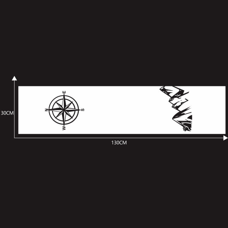 D-864 Compass Pattern Car Modified Decorative Sticker(White) - Decorative Sticker by buy2fix | Online Shopping UK | buy2fix