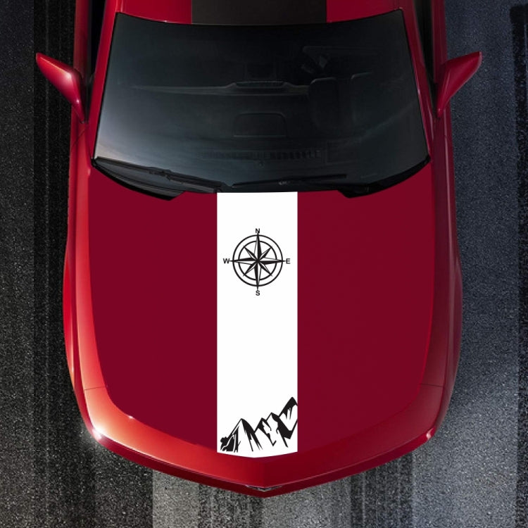 D-864 Compass Pattern Car Modified Decorative Sticker(White) - Decorative Sticker by buy2fix | Online Shopping UK | buy2fix