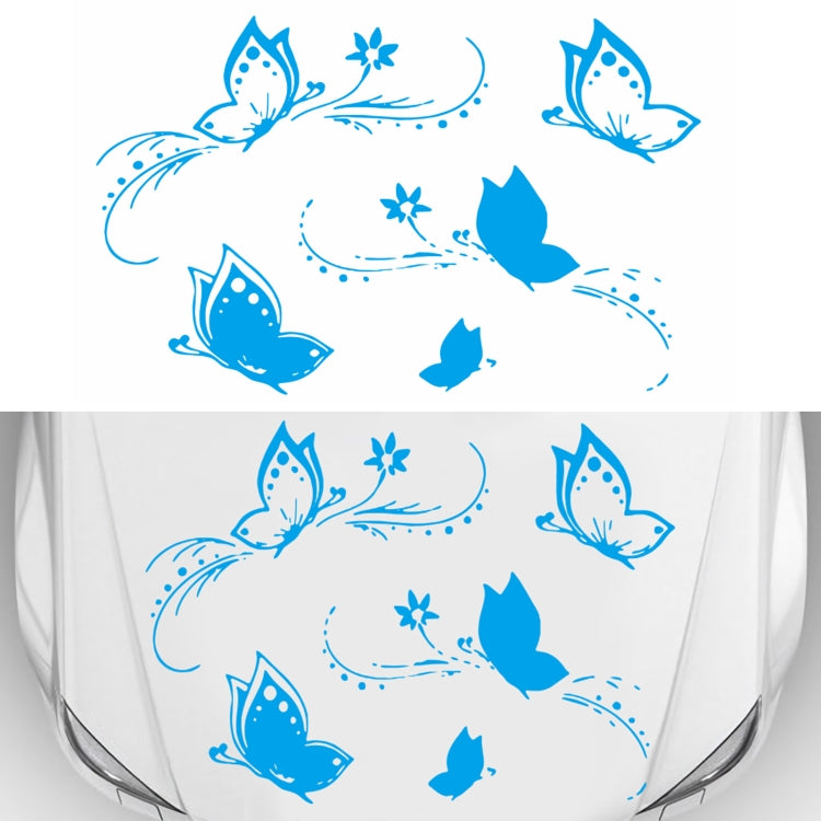 D-907 Butterflies Pattern Car Modified Decorative Sticker(Blue) - Decorative Sticker by buy2fix | Online Shopping UK | buy2fix