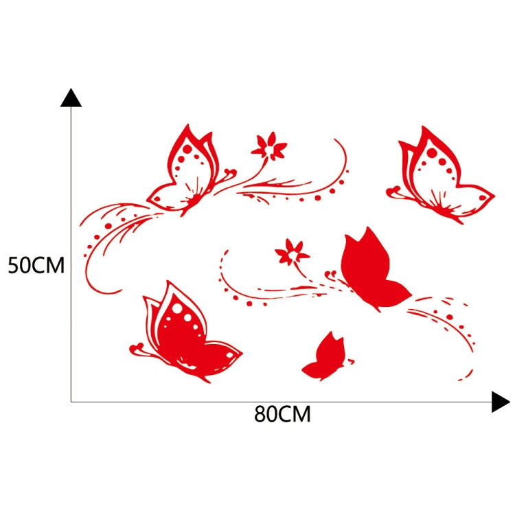 D-907 Butterflies Pattern Car Modified Decorative Sticker(Red) - Decorative Sticker by buy2fix | Online Shopping UK | buy2fix