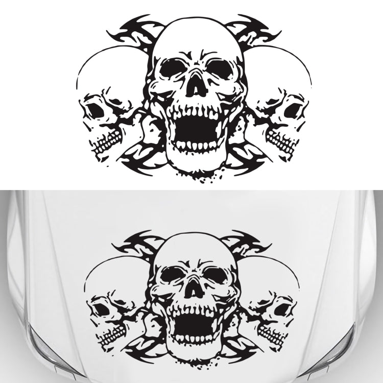 D-923 Three Skulls Pattern Car Modified Decorative Sticker(Black) - Decorative Sticker by buy2fix | Online Shopping UK | buy2fix