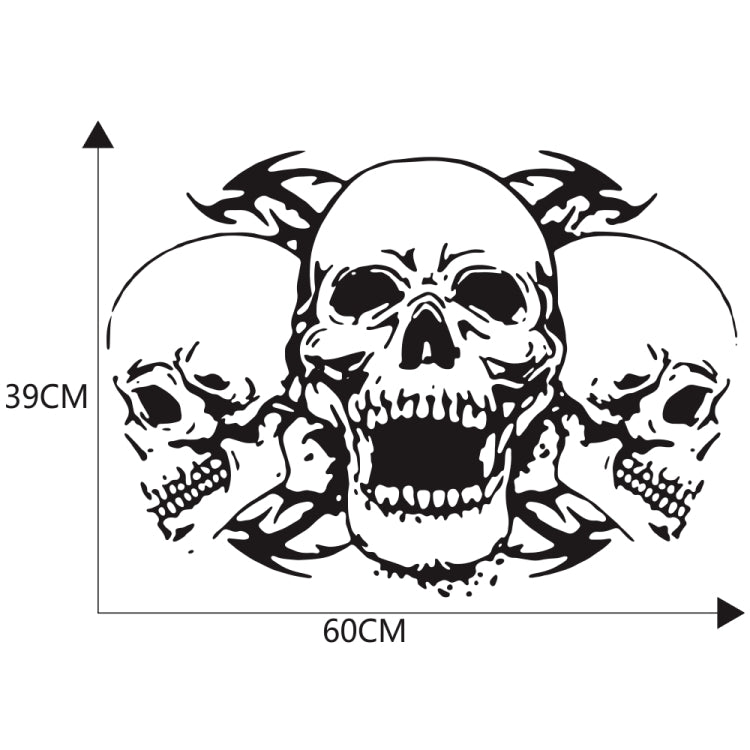D-923 Three Skulls Pattern Car Modified Decorative Sticker(Black) - Decorative Sticker by buy2fix | Online Shopping UK | buy2fix