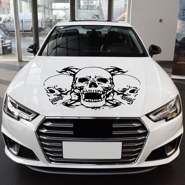 D-923 Three Skulls Pattern Car Modified Decorative Sticker(Black) - Decorative Sticker by buy2fix | Online Shopping UK | buy2fix