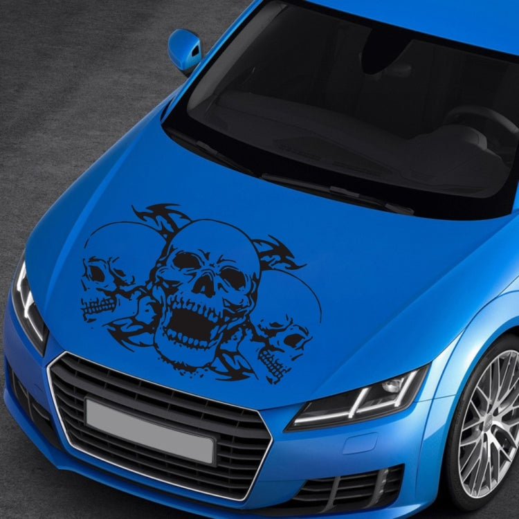D-923 Three Skulls Pattern Car Modified Decorative Sticker(Black) - Decorative Sticker by buy2fix | Online Shopping UK | buy2fix