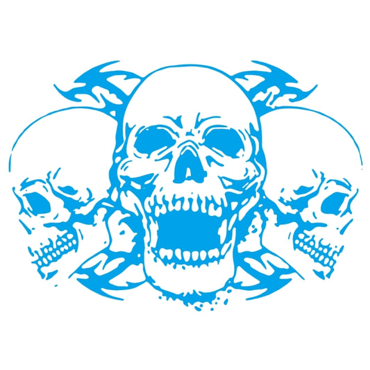 D-923 Three Skulls Pattern Car Modified Decorative Sticker(Blue) by buy2fix