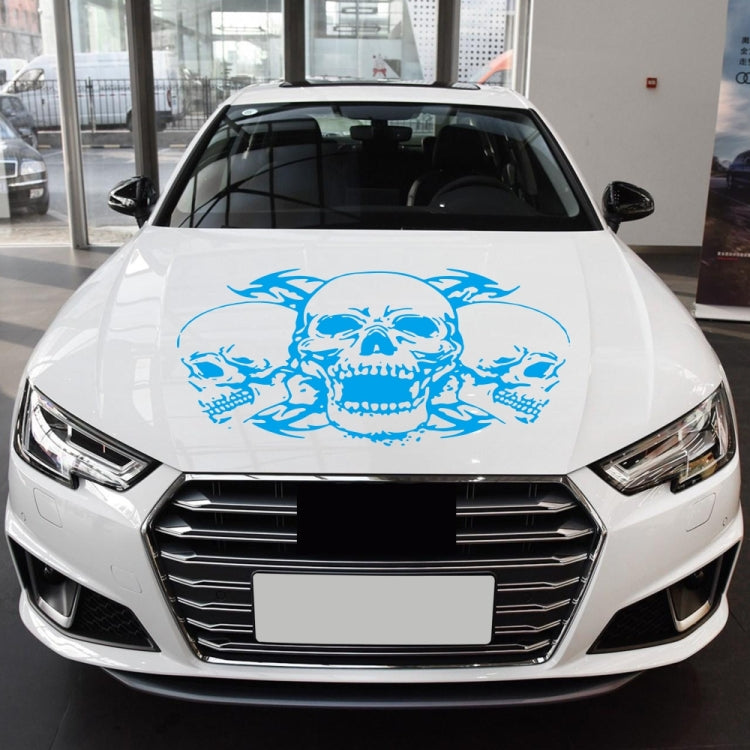 D-923 Three Skulls Pattern Car Modified Decorative Sticker(Blue) - Decorative Sticker by buy2fix | Online Shopping UK | buy2fix