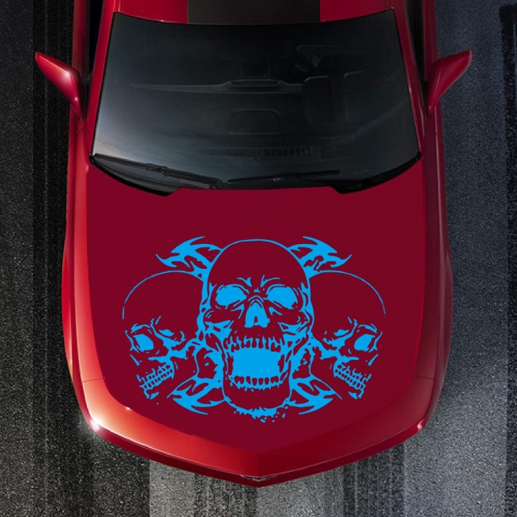D-923 Three Skulls Pattern Car Modified Decorative Sticker(Blue) - Decorative Sticker by buy2fix | Online Shopping UK | buy2fix