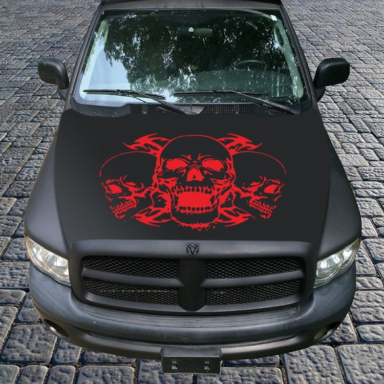 D-923 Three Skulls Pattern Car Modified Decorative Sticker(Red) - Decorative Sticker by buy2fix | Online Shopping UK | buy2fix