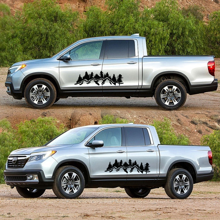 2 PCS/Set D-924 Mountain Woods Pattern Car Modified Decorative Sticker(Black) - Decorative Sticker by buy2fix | Online Shopping UK | buy2fix