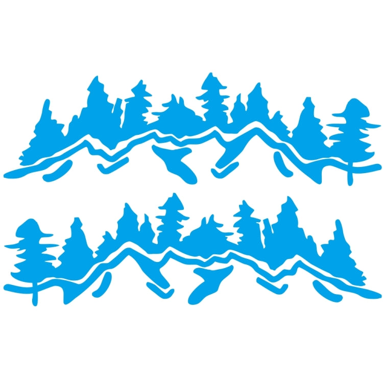 2 PCS/Set D-924 Mountain Woods Pattern Car Modified Decorative Sticker(Blue) - Decorative Sticker by buy2fix | Online Shopping UK | buy2fix