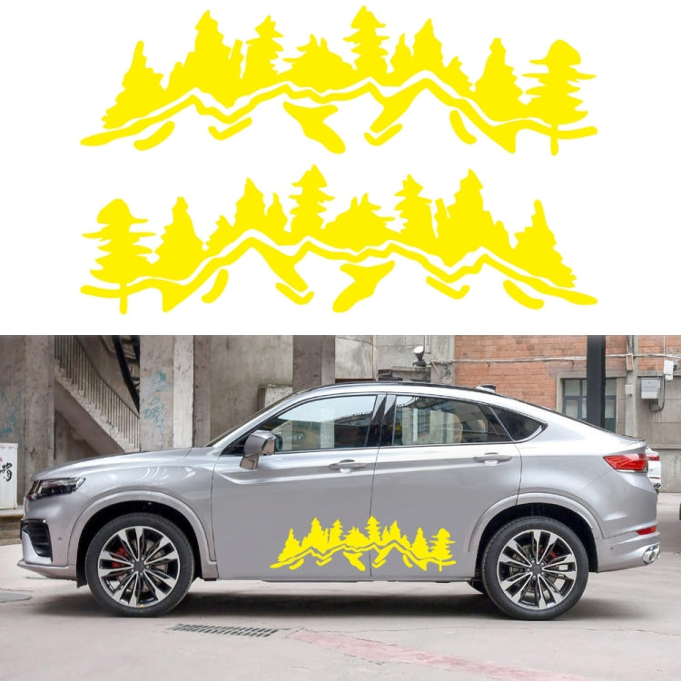 2 PCS/Set D-924 Mountain Woods Pattern Car Modified Decorative Sticker(Yellow) - Decorative Sticker by buy2fix | Online Shopping UK | buy2fix
