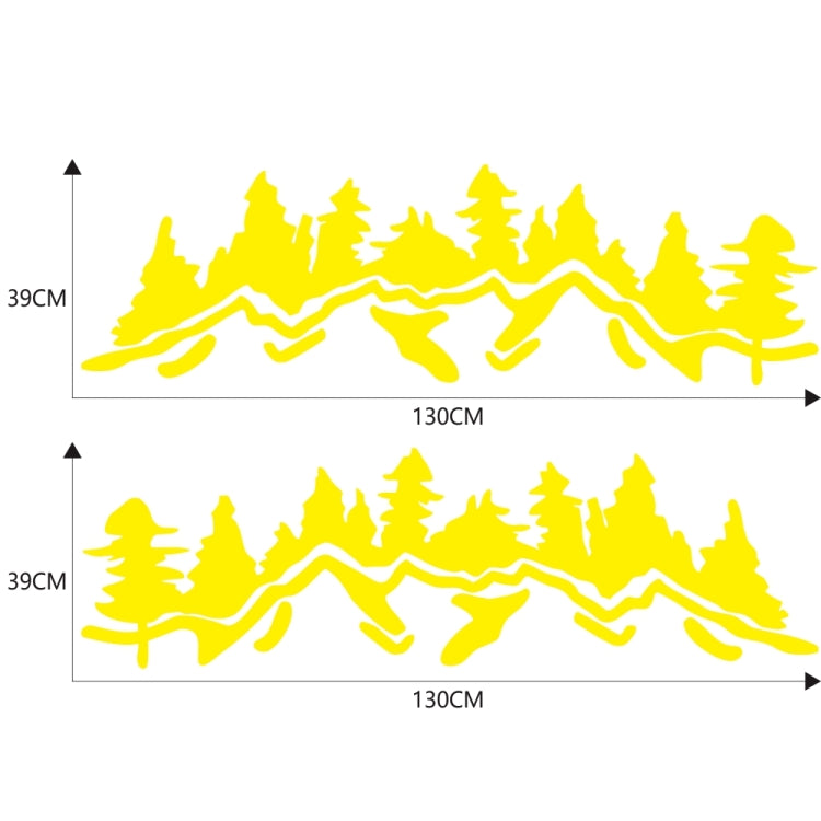 2 PCS/Set D-924 Mountain Woods Pattern Car Modified Decorative Sticker(Yellow) - Decorative Sticker by buy2fix | Online Shopping UK | buy2fix