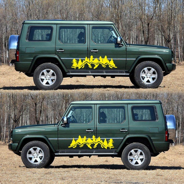 2 PCS/Set D-924 Mountain Woods Pattern Car Modified Decorative Sticker(Yellow) - Decorative Sticker by buy2fix | Online Shopping UK | buy2fix