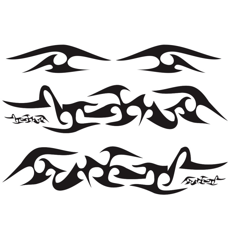 2 PCS/Set D-925 Flame Pattern Car Modified Decorative Sticker(Black) - Decorative Sticker by buy2fix | Online Shopping UK | buy2fix