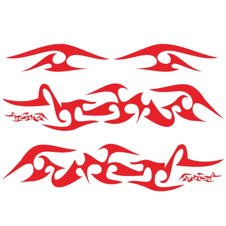2 PCS/Set D-925 Flame Pattern Car Modified Decorative Sticker(Red) - Decorative Sticker by buy2fix | Online Shopping UK | buy2fix