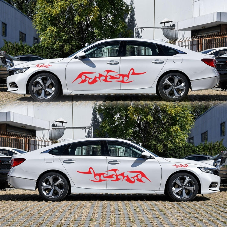 2 PCS/Set D-925 Flame Pattern Car Modified Decorative Sticker(Red) - Decorative Sticker by buy2fix | Online Shopping UK | buy2fix